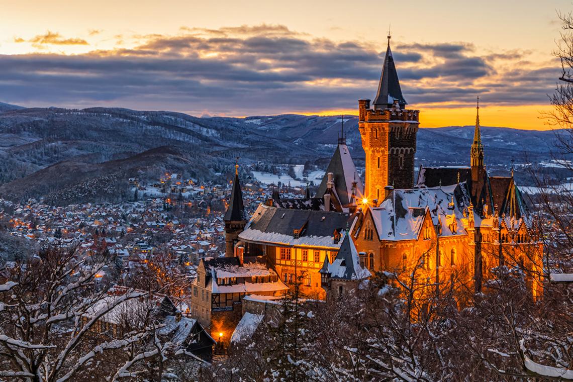 Das Schloss Wernigerode auf dem Agnesberg